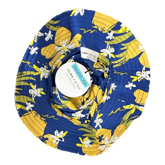 LUNA & ROSE X GOLDFISH Collab PackableTropical Beach Sun Bucket Fisherman's Hat - Picture 4 of 7